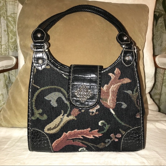 Vintage Western Floral Tapestry Handbag - Picture 4 of 10